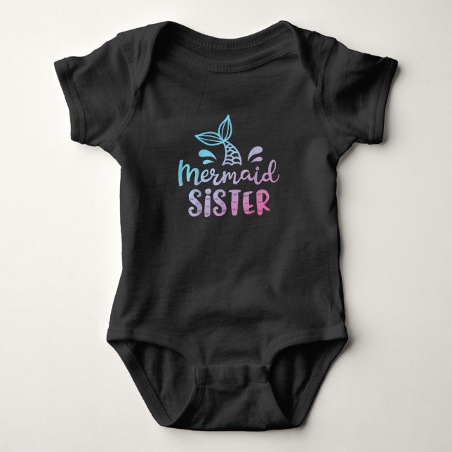 Mermaid Sister Baby Bodysuit (Front)