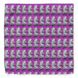 mermaid sitting purple bandana