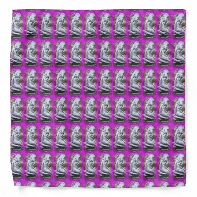 mermaid sitting purple bandana (Front)