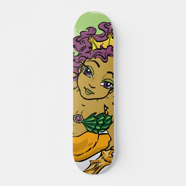 Mermaid Skateboard Deck (Front)