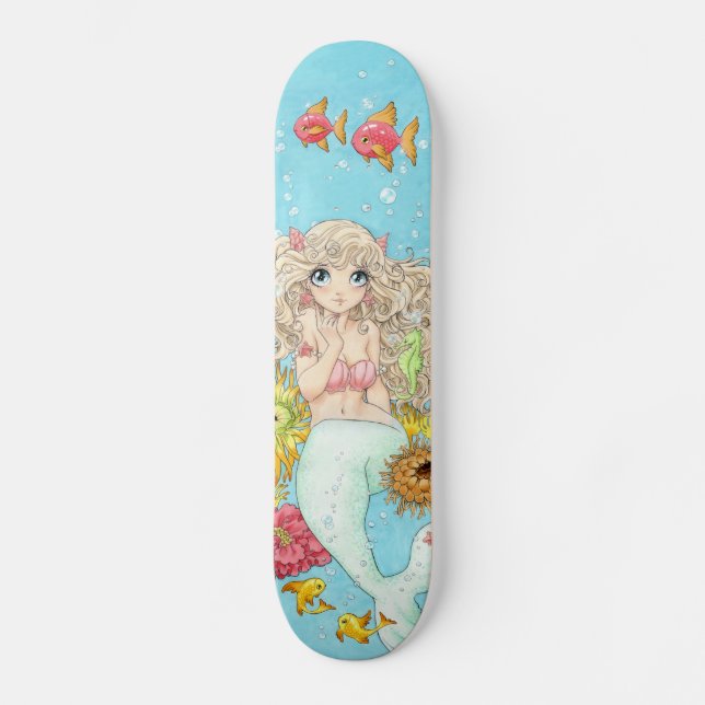 Mermaid skateboard deck (Front)