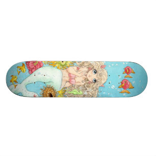 Mermaid skateboard deck