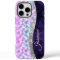 Mermaid skin purple silver faux glitter monogram