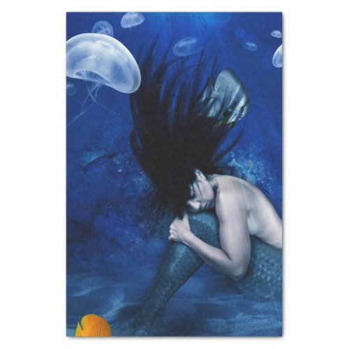 Mermaid Sleeping at the Bottom of the Ocean Tissue Paper