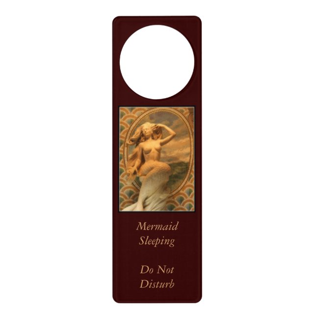 Mermaid Sleeping Door Hanger (Front)
