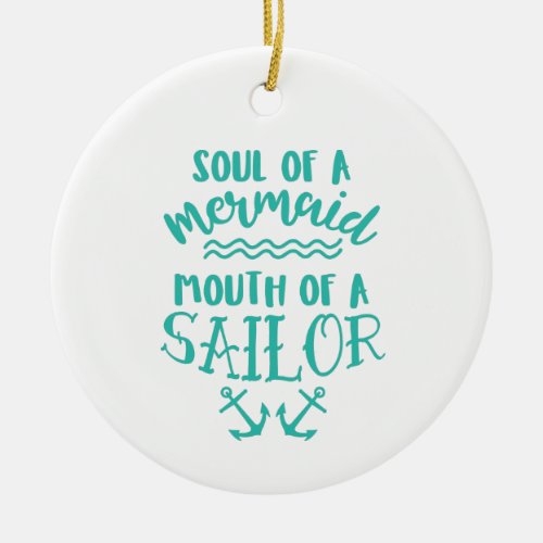 Mermaid Soul Sailor Mouth Ceramic Ornament