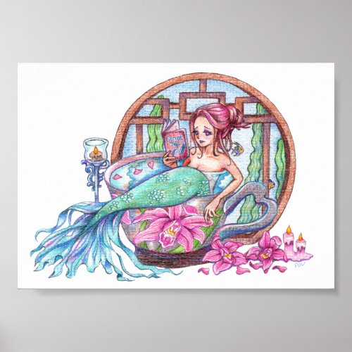 Mermaid Spa Time Poster