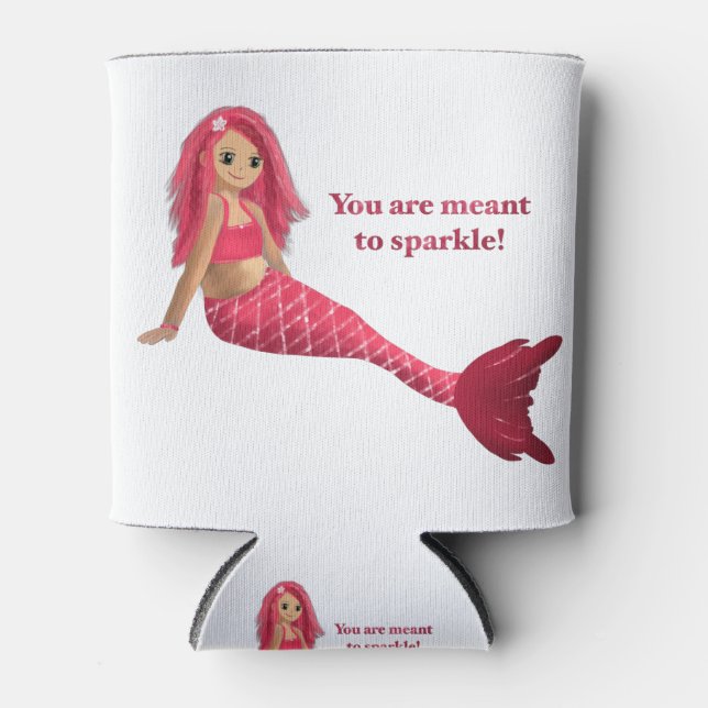 Mermaid sparkle can cooler (Front)