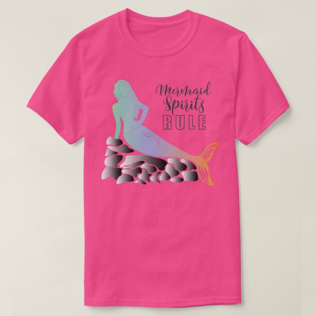 Mermaid Spirits Rule T-Shirt (Design Front)