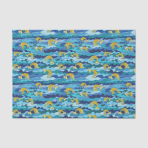 Mermaid Splash Seamless Pattern Tissue Paper