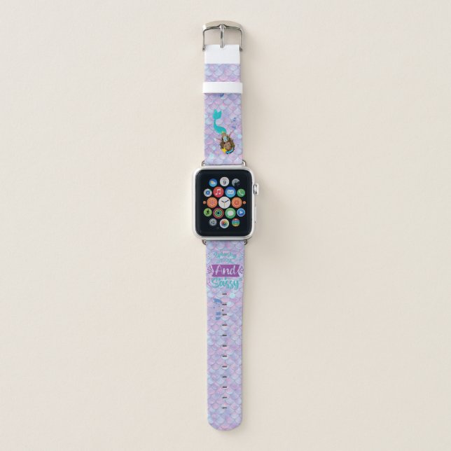 Mermaid Splashy and Sassy Apple Watch Band (Front)