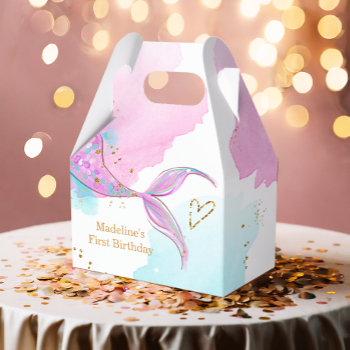 Mermaid Splish Splash Pool Party Girl Birthday Favor Boxes by Anietillustration at Zazzle