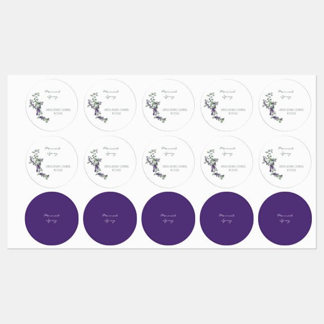  Mermaid Spray Lavender Foliage  Labels (Sheet)