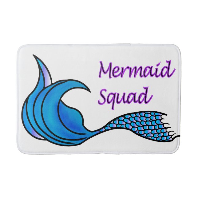 Mermaid Squad bath mat (Front)