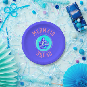 Mermaid Squad Birthday Party Theme Paper Plates