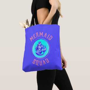 Mermaid Squad Birthday Party Theme Tote Bag