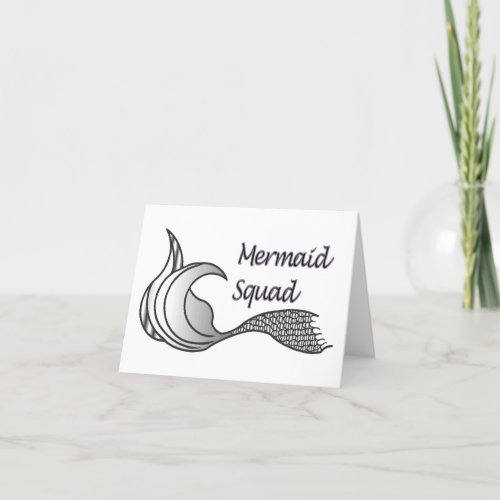 Mermaid Squad Blank Note card