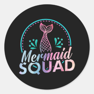 Mermaid Squad Classic Round Sticker