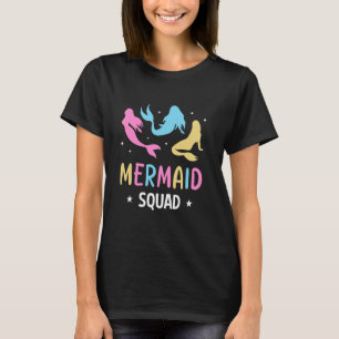 Mermaid Squad Cute Girl Mermaids Kids Mermaid T-Shirt