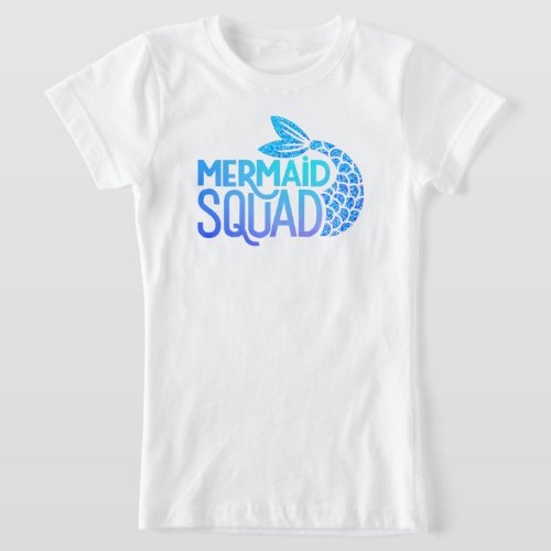 Mermaid squad glitter   T_Shirt