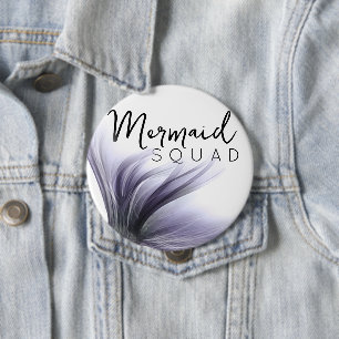 Mermaid Squad   Lavender Purple Chic Bachelorette Button