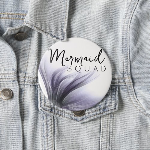 Mermaid Squad  Lavender Purple Chic Bachelorette Button