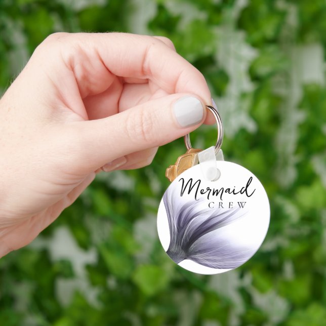 Mermaid Squad | Lavender Purple Chic Bachelorette Keychain (Hand)