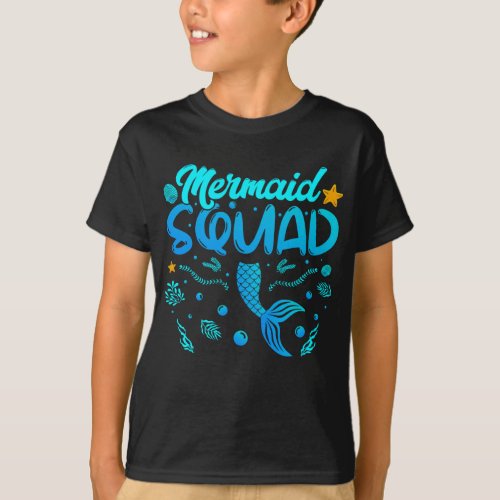 Mermaid Squad Of The Birthday Boy T_Shirt