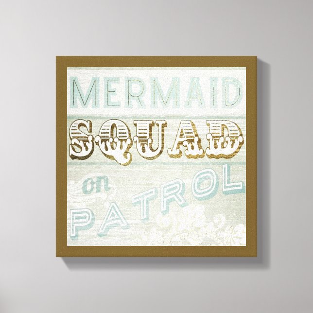 Mermaid Squad on Patrol Canvas Print (Front)