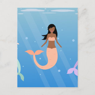 mermaid squad postcard