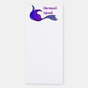 Mermaid Squad Purple mermaid tail on notepad