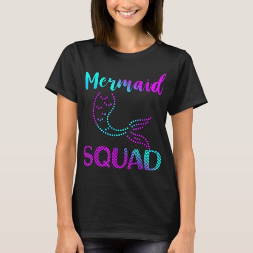 Mermaid Squad Tail Clamshell Aqua Marine Sea Creat T_Shirt