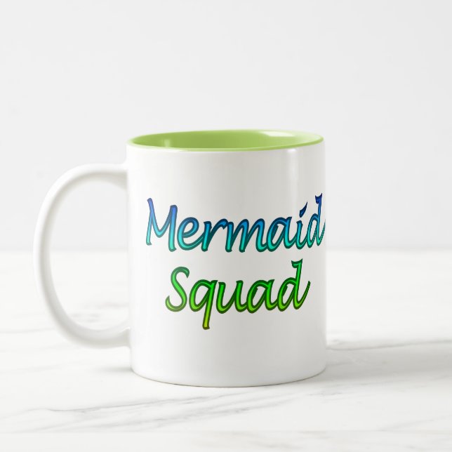 Mermaid Squad Two-Tone Coffee Mug (Left)