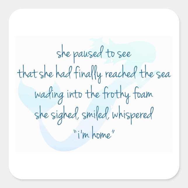 Mermaid Square Sticker (Front)