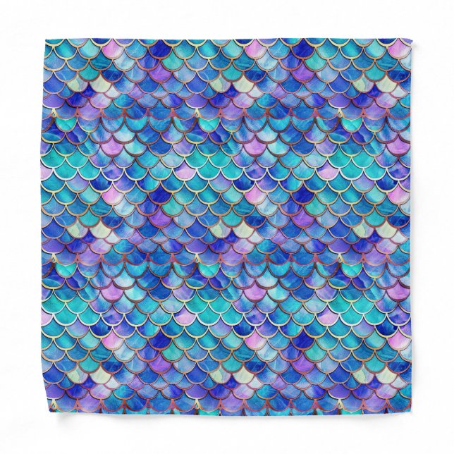 Mermaid Stained Glass Bandana (Front)