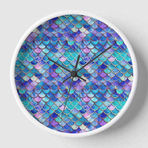 Mermaid Stained Glass Clock