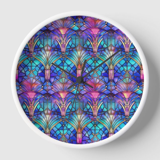 Mermaid Stained Glass Clock (Front)