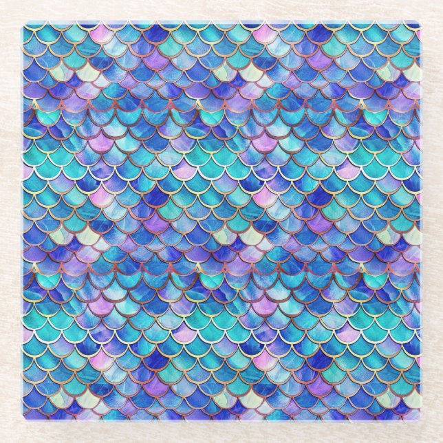 Mermaid Stained Glass Coaster (Front)