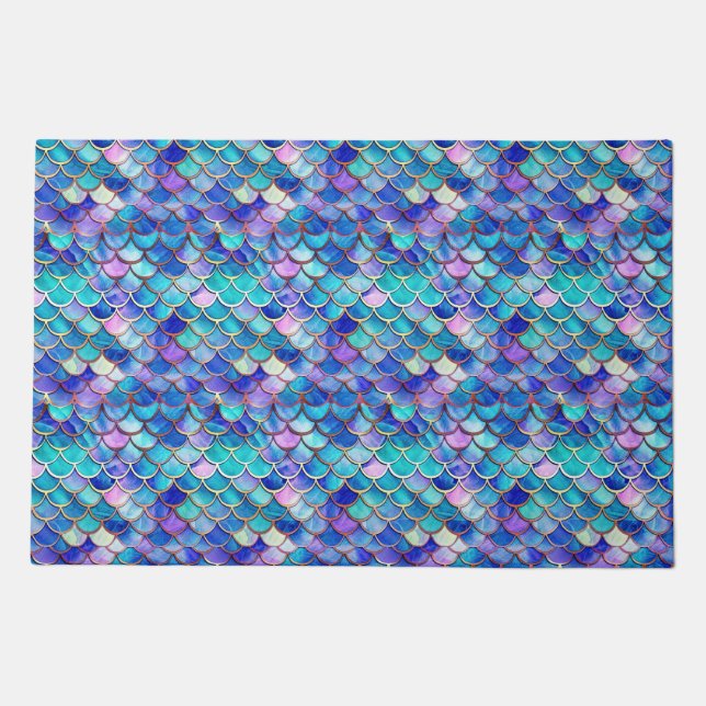 Mermaid Stained Glass Doormat (Front)