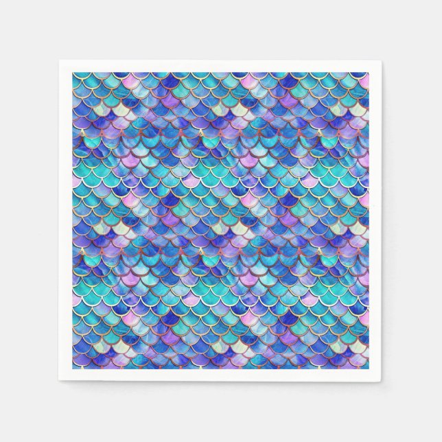 Mermaid Stained Glass Napkins (Front)