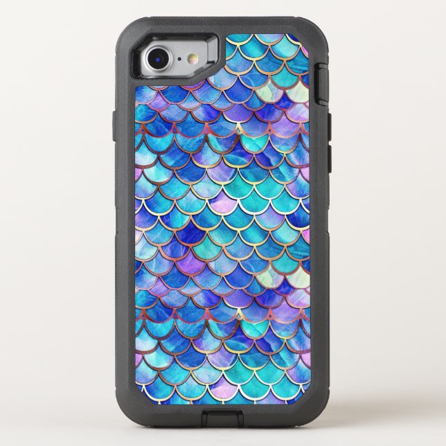 Mermaid Stained Glass Otterbox iPhone Case (Back)