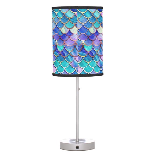 Mermaid Stained Glass Table Lamp (Back)