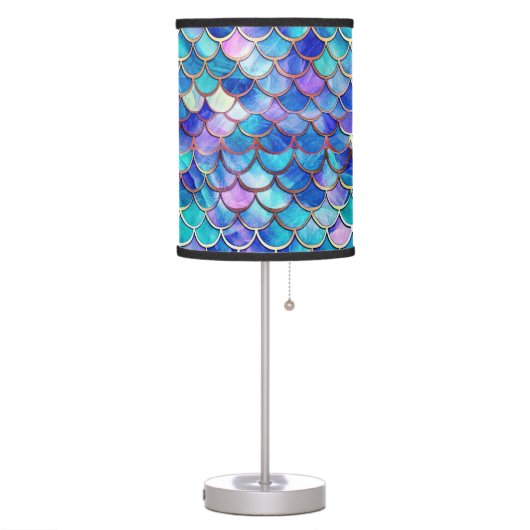 Mermaid Stained Glass Table Lamp (Left)