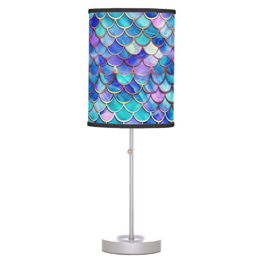 Mermaid Stained Glass Table Lamp (Front)