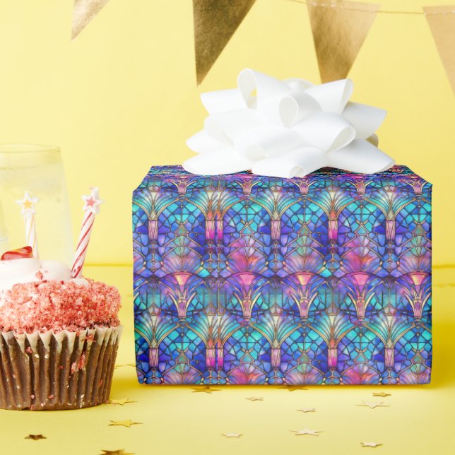 Mermaid Stained Glass Wrapping Paper (Birthday Party)