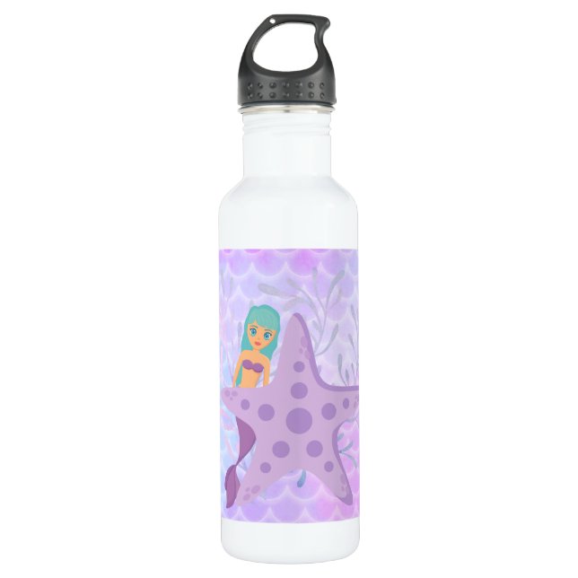 Mermaid Stainless Steel Water Bottle (Front)