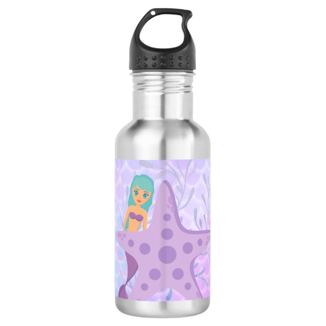 Mermaid Stainless Steel Water Bottle (Front)