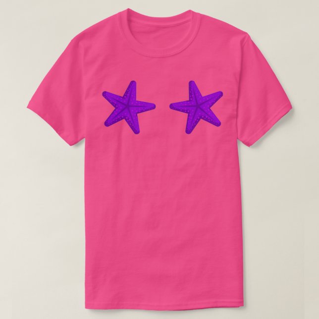 Mermaid Starfish Bra T-Shirt (Design Front)