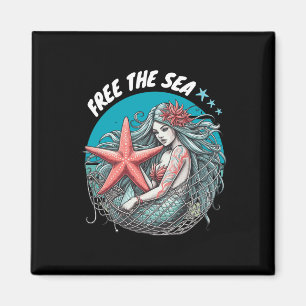 Mermaid Starfish Sea Nature Environmental Protecti Magnet