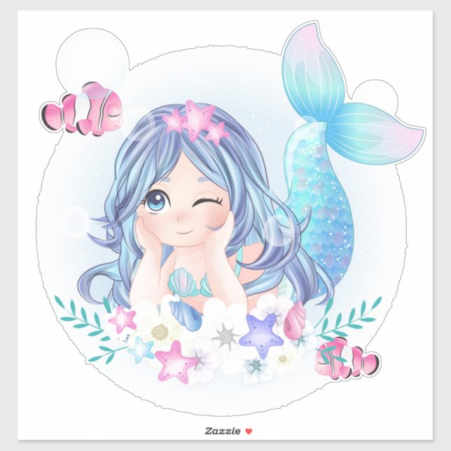 Mermaid Sticker (Sheet)